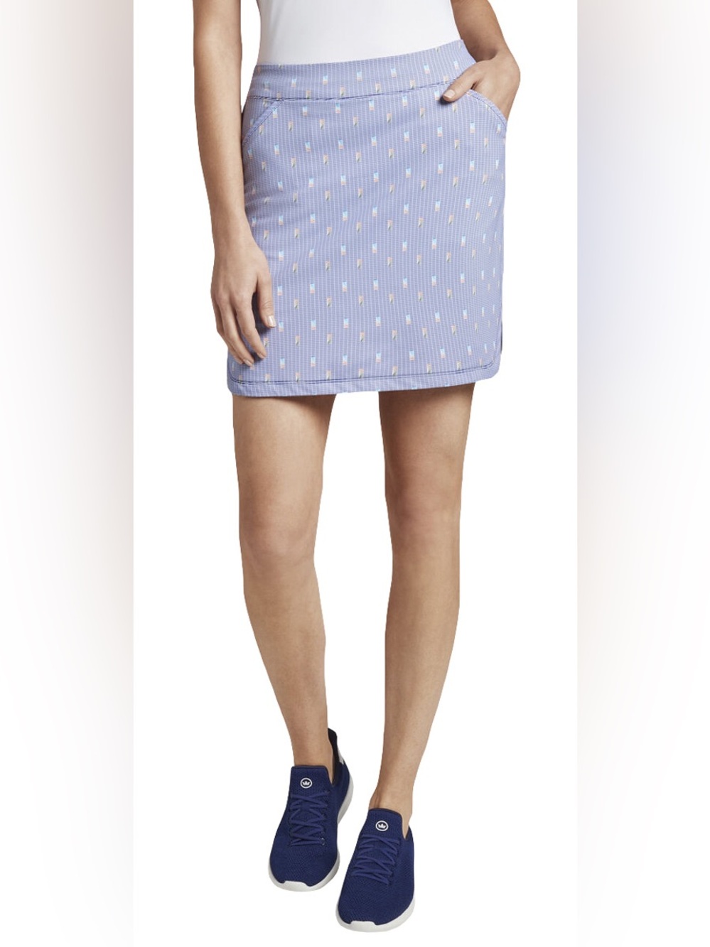 PETER MILLAR WOMEN'S PERFORMANCE ALICE PETAL HEM DOMINOES SPORT GOLF SKORTS